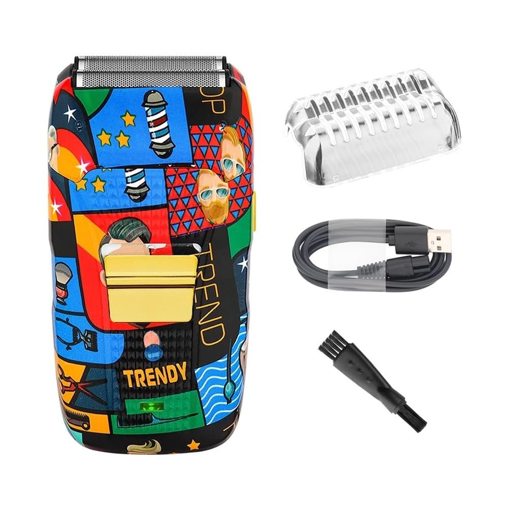 EWKYLSEM Razors Fully Graffitied Electric Trimmer Two-Piece Set, Rechargeable Cordless Hair Clippers, Men's graffitied Razor, Graffitied Print(Graffiti Razor)