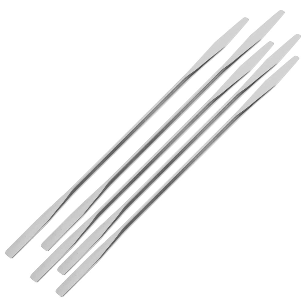BESPORTBLE 10pcs Stainless Steel Makeup Spatula for Nail Art Long Handle Mixing Tool for Cosmetics Professional Nail Salon Supplies