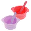 NULYLU 4pcs Silicone Wax Pot Liner Foldable Non-stick Wax Heating Bowl for Hair Removal Includes Scraper Sticks Reusable Melting Kit and view 1