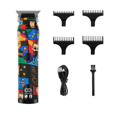 EWKYLSEM Razors Fully Graffitied Electric Trimmer Two-Piece Set, Rechargeable Cordless Hair Clippers, Men's graffitied Razor, Graffitied Print(Graffiti Clipper)