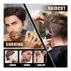 EWKYLSEM Razors Professional Men's Hair Trimmer Three-Piece Set, high-Performance USB Charging Cordless Hairdresser, Sharp Men's Razor(3set Blue Black) view 4