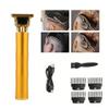 EWKYLSEM Razors Popular T9 Electric Hair Clipper Men's Beard Trimmer Men's Hair Trimmer USB Charging T-Shaped Cutter Head Zero Gap Trim(Black Grid) view 2