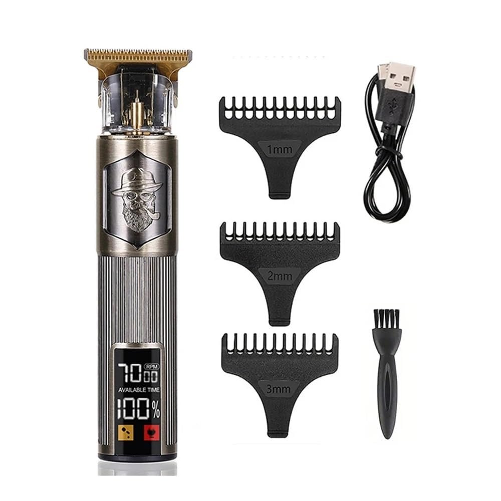 EWKYLSEM Razors Popular Retro T9 Electric Hair Cutting Machine, USB Charging use Cordless use Hair Clipper, Professional Grade Hair Trimmer(Striped Pipe)