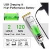 EWKYLSEM Razors Hiena HYN-008 Electric Hair Clipper Professional Hair Cutting Machine Hair Trimmer Cordless USB Rechargeable Men Beard Shaver(Glod) view 3
