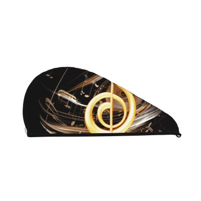 STVYUKL Music Note Hair Drying Cap Super Absorbent Soft Hair Drying Towel Quick Dry Coral Velvet Drying Hair Caps Hair Turban for Women Wet Hair Long Thick Hair