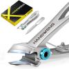 2026 Slanted Nail Clippers for Men Thick Toenails, Toe Nail Clippers for Thick Nails for Seniors, Ingrown Toenail Clippers with Wide Jaw Opening, Heavy Duty Fingernail Clippers Adult Nail Cutter view 1