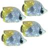 Mini Rhinestone Fish Claw Clips,Mini Fish Hair Clips,Ocean Fish Shape Hair Clips,Sea Animal Shape Hair Claw Clips,Acetate Hair Clips for Girls,Small Claw Clips for Women,Pack of 4 (s6) view 1