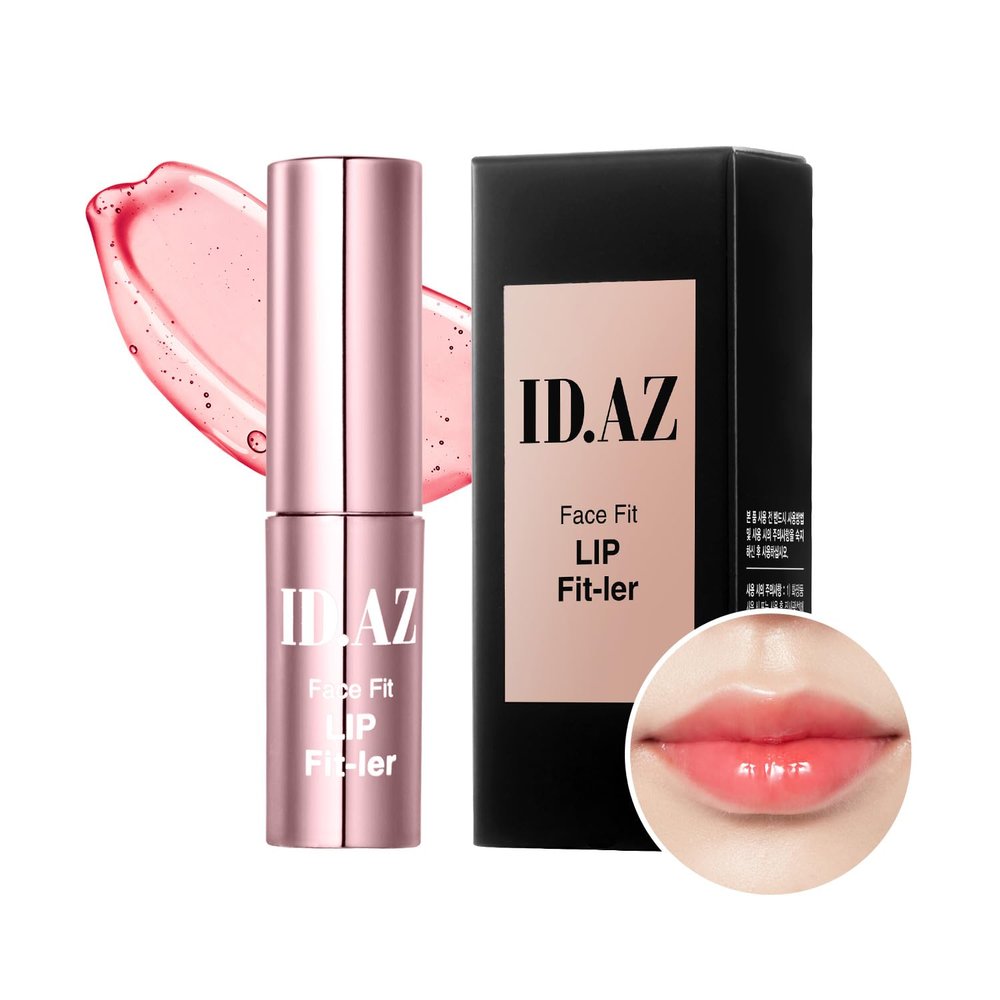 idplacosmetics ID.AZ Face Fit Lip Fit-Ler (Pink) 0.12 fl.oz (3.5 g)  Hydrating Tinted Lip Plumper Gloss with Maxi-Lip Peptide Sheer Pink, Glass-Like Finish Layerable Korean Lip Gloss.