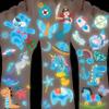 20 Sheets Cartoon Blue Luminous Temporary Tattoos For Kids Boys Girls, 3D Dinosaur Unicorn Glow In The Dark Fake Tattoo Sticker Face, Ocean Space Butterfly Night Glitter Tattoos Goodie Bags Stuffers view 1