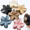 1pc Large Hawaiian Plumeria Hair Claw For Women Girl Summer Beach Travel,Frangipani Women Hair Clip Clamps Accessories,Flower Ponytail Hair Claw,3.15inch (Gray C) view 1