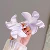 1pc Large Hawaiian Plumeria Hair Claw For Women Girl Summer Beach Travel,Frangipani Women Hair Clip Clamps Accessories,Flower Ponytail Hair Claw,3.15inch (Gray C) view 3