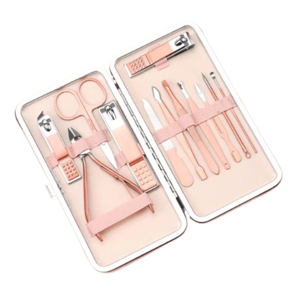 7/12/18pcs Manicure Set,Nail Clippers Kit,Professional Stainless Steel Pedicure Tools,Stainless Steel Manicure Kit,Portable Travel Grooming Kit (1, Count, 12)