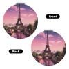 DWVTFSM Pink Paris Compact Mirror Small Travel Makeup Mirror 2X 1x Magnification Portable Folding Mirror Lightweight Metal Cosmetic Pocket Mirror for Women Gifts view 2