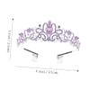 FRCOLOR Girls Headbands Bridal Hair Accessories Alloy Rhinestone Crown for Wedding Prom Photo Shoot view 2