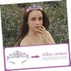 FRCOLOR Girls Headbands Bridal Hair Accessories Alloy Rhinestone Crown for Wedding Prom Photo Shoot view 4