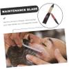 FOYTOKI 2pcs Razor Sharpening Tool Canvas Leather Straight Razor Double Thick Easy Maintenance Random Color view 2