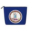 YQxwJL Flag of Virginia print Cosmetic Bag, Makeup Bag Organizer with Zipper Cute Make Up Pouches Travel Szie Toiletry Bag view 1