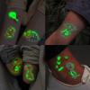 15 Sheets Glow in The Dark Cartoon Dinosaur Temporary Tattoos For Kids Boys Girls Face Hands, Night Glowing Luminous Tattoo Stickers Dino Tatoos Children, Party Stocking Stuffer Goodie Bags Fillers view 3