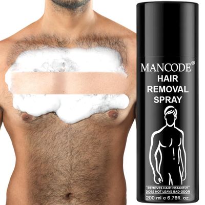 Hair Removal Cream Spray for Men | Painless Hair Removal spray For Chest, Back, Legs & Under Arms | Itch & Irritation Free | Intimate Hygeine From Sweat 200 ml