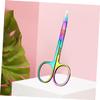 FRCOLOR Titanium Eyebrow Trimmer Scissors Women's Men's Beauty Dressing Tools Precision Stainless Steel Safe Rounded Edges view 3