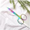 FRCOLOR Titanium Eyebrow Trimmer Scissors Women's Men's Beauty Dressing Tools Precision Stainless Steel Safe Rounded Edges view 4
