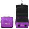 KFNHN Personalized Hanging Toiletry Bag for Women, Large Capacity Travel Custom Name For Birthday, Anniversary, Wedding Deep Purple Bling Glittering view 2
