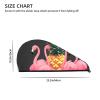 LHBWCVN Pineapple Flamingos Hair Towel Wrap for Women Hair Cap Coral Velvet Hair Drying Cap with Button Super Absorbent Hair Drying Towel Quick Dry Hair Turban for Wet Hair Long Thick Hair view 4