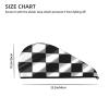 Black White Race Checkered Flag Hair Towel Wrap for Women Hair Cap Coral Velvet Hair Drying Cap with Button Super Absorbent Hair Drying Towel Quick Dry Hair Turban for Wet Hair Long Thick Hair view 4