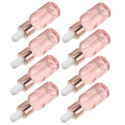 DECOMELODY 8pcs Leakproof Glass Dropper Bottles for Essential Oils Portable Small Containers for Home and Travel Delicate Design for Aromatherapy and Blending