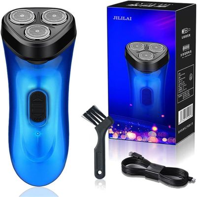 Electric Razor for Men,2025 New Upgrade Waterproof Rechargeable Cordless Wet Dry Electric Shavers for Men,Portable Face Shaver with Cleaning Brush,Electric Razors for Fathers Husbands Boyfriend