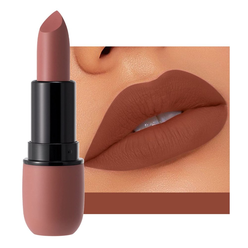 6 Colors Matte Lipstick Set Smooth Nude Lip Stick, 24 Hours Waterproof Nude Long Lasting and Non Stick Cup, Matte Lipstick Lip Gloss Makeup Kits, (B)