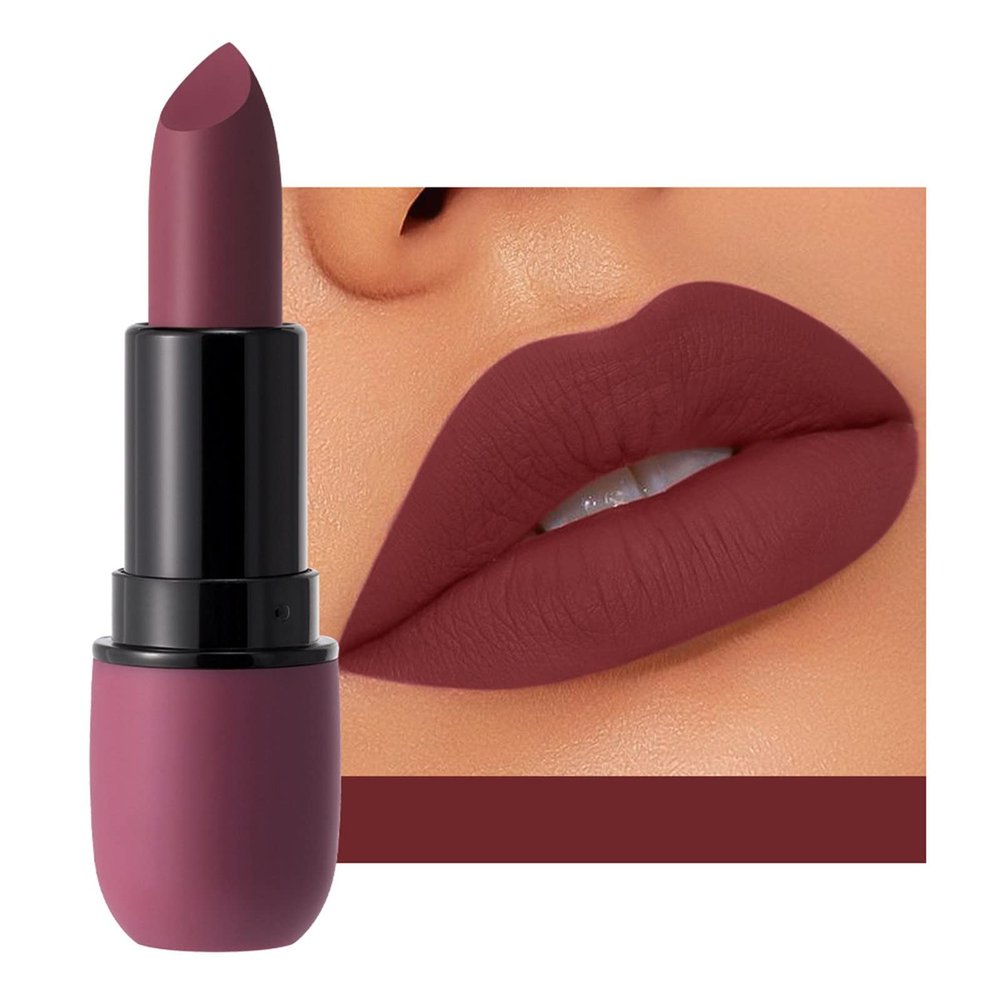 6 Colors Matte Lipstick Set Smooth Nude Lip Stick, 24 Hours Waterproof Nude Long Lasting and Non Stick Cup, Matte Lipstick Lip Gloss Makeup Kits, (D)