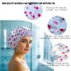 20-Pack Reusable Waterproof Shower Caps - 27cm Durable Elastic Hair Caps for Women, Men & Kids, Colorful Patterns, Individually Wrapped, Perfect for Shower, Cooking, Spa, Hair Care & Stocking Stuffers view 4