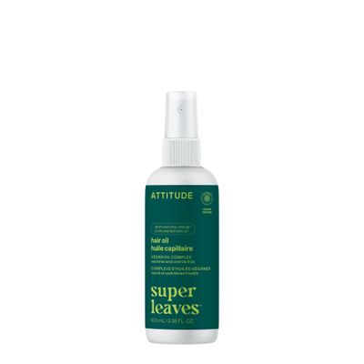 ATTITUDE Nourishing Hair Oil, EWG Verified, Natural Origin, Frizz Control Vegan Oil Complex, Softens & Nourishes Dry Hair, Dermatologically Tested, For All Hair Types, 100 mL