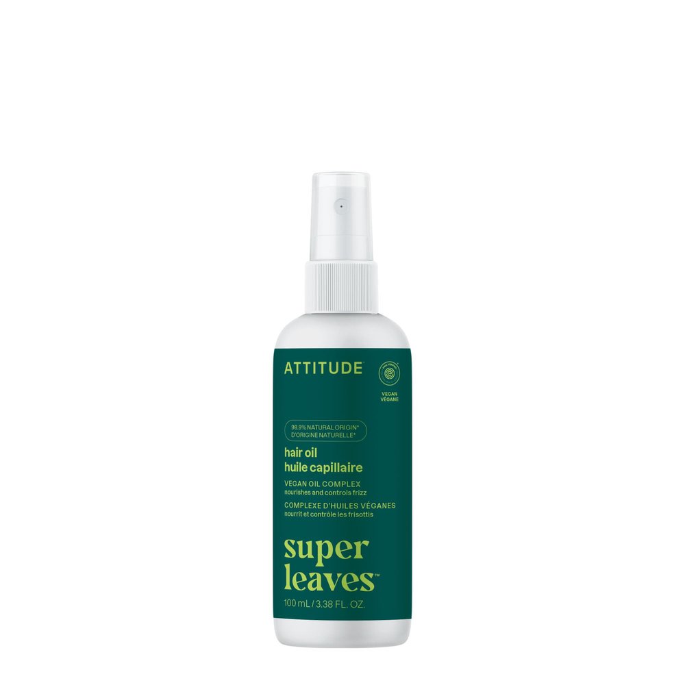 ATTITUDE Nourishing Hair Oil, EWG Verified, Natural Origin, Frizz Control Vegan Oil Complex, Softens & Nourishes Dry Hair, Dermatologically Tested, For All Hair Types, 100 mL