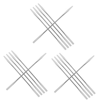 BESPORTBLE 15pcs Stainless Steel Cosmetic Mixing Rods Makeup Spatula for Mixing Foundation Creams and to Clean for Professional and Personal Use