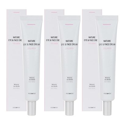 3W Clinic Foodaholic Nature Collagen Eye & Face Cream 40ml X 3EA/ANTI-AGING,WRINKLE/Korea-Beauty/Korea Made