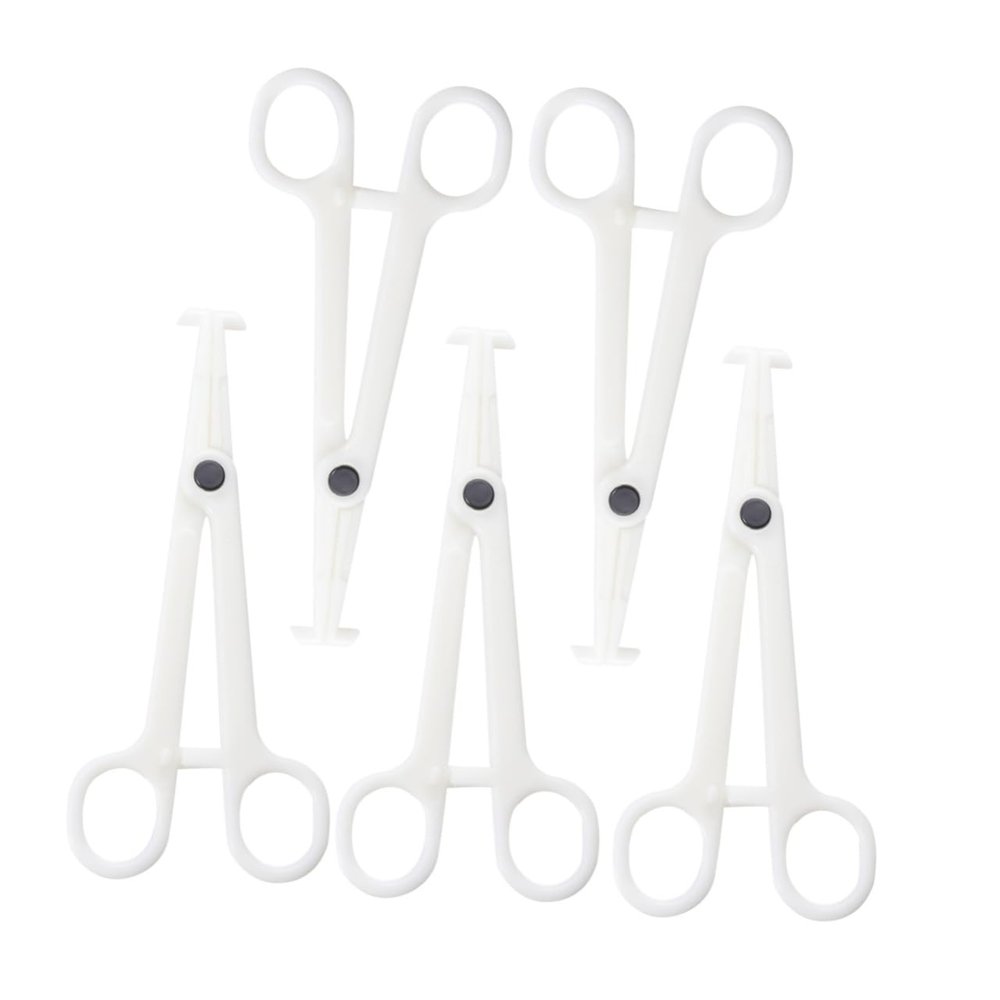 DECOMELODY 5pcs Disposable Piercing Pliers Diagonal Pliers for Body Piercing White Gentle Puncture Action for Professional Use