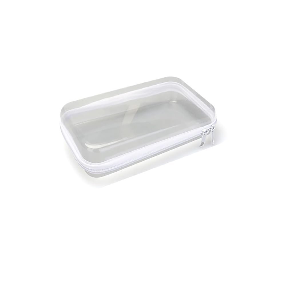 3-piece high-end hard shell storage bag, professional grade transparent plastic zipper box, waterproof PET travel bag for storing toiletries, cosmetics, toys, etc (Small size)
