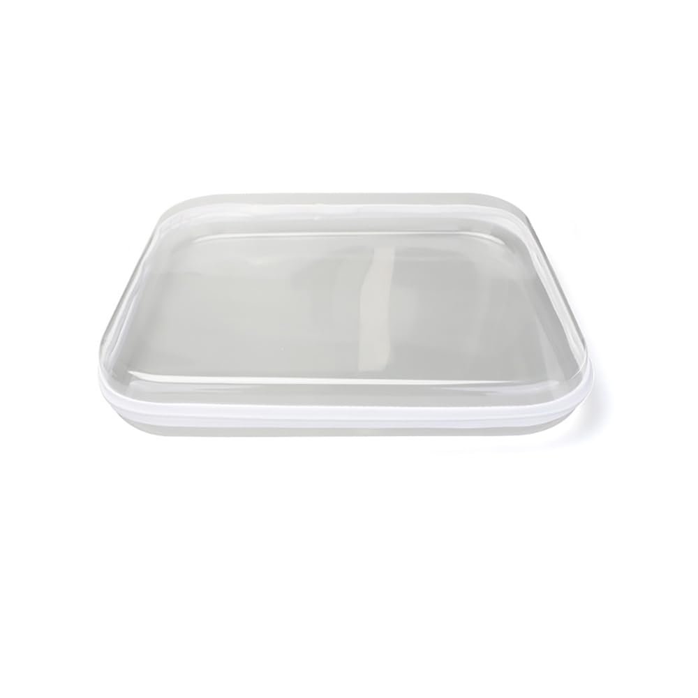 3-piece high-end hard shell storage bag, professional grade transparent plastic zipper box, waterproof PET travel bag for storing toiletries, cosmetics, toys, etc (Large size)