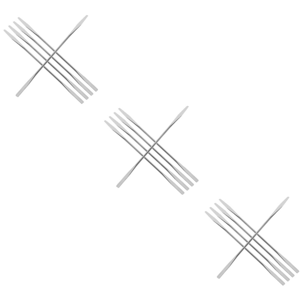 BESPORTBLE 5pcs Stainless Steel Makeup Spatula Multifunctional Cosmetic Mixing Tools for Foundation Lipstick Nail Art and Pigments and Easy to Clean