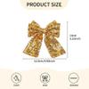 Koolgil 5 Inch Glitter Big Bow Sequins Bling Hair Clip Cheerleading Hair Bow with Alligator Clips Hair Accessories for Women Teens Girls Kids (A- Red Black Yellow) view 3