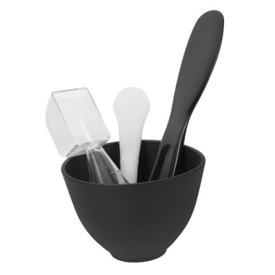 EXHUMKY 1set Silicone Mask Mixing Bowl Skincare Tool Kit for Facial Masks Includes Applicator and Measuring Spoon for Home