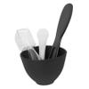 EXHUMKY 1set Silicone Mask Mixing Bowl Skincare Tool Kit for Facial Masks Includes Applicator and Measuring Spoon for Home view 1