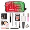 CURLYOOT Personalized Toiletry Bag, Custom Name Makeup Bag Travel Makeup Organizer Case, Customized Cosmetic Bag with Name for Men Women Team, Dark Red Green view 4