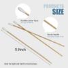 100 Pcs 6 Inch Long Bamboo Cotton Swabs with Wooden Handles-Cotton Tip Applicators for Cleaning, Makeup, Pets Care,Remover - For Ceramics, Jewelry (100) view 2