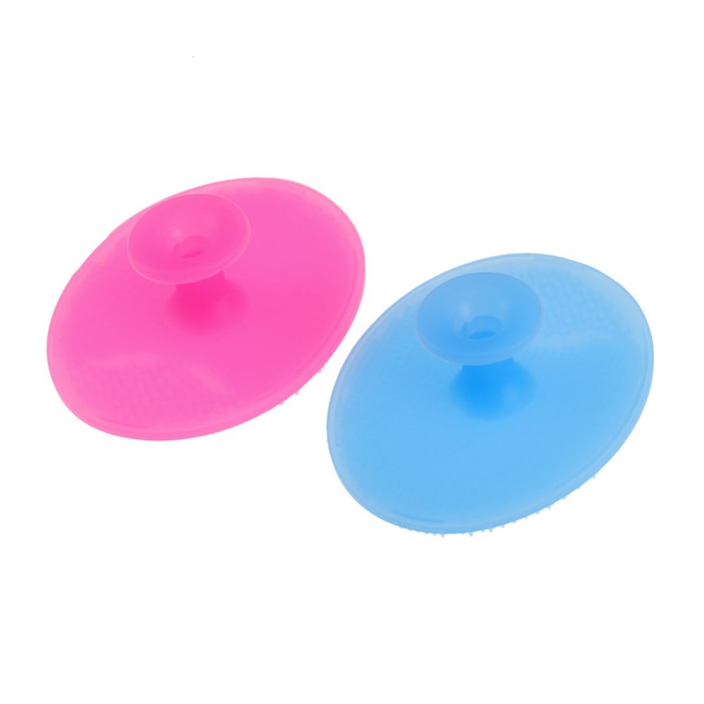 FOMIYES 2pcs Facial Cleansing Brush for Women Silicone Face Scrubber Massager Brush Pad Safe for Sensitive Skin