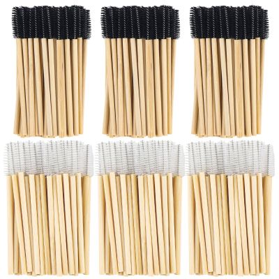 300PCS Disposable Mascara Wands Spoolie Brush Crystal Eyebrow Brushes Eyelash Extension Applicator Makeup Kits Bamboo Mascara Brush