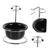 FOMIYES Shave Bowl Holder Brush Stand Set Sturdy Sturdy for Beard Shaving Elegant Design for Bathroom view 3