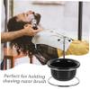 FOMIYES Shave Bowl Holder Brush Stand Set Sturdy Sturdy for Beard Shaving Elegant Design for Bathroom view 4